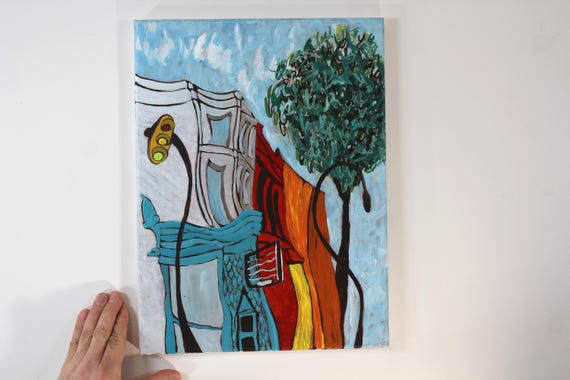 Acrylic painting local streetscape title 11th aesthetic painting for the wall find out more.