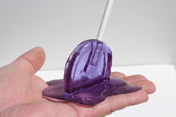 Melting resin sucker grape purple candy sculpture find out more.