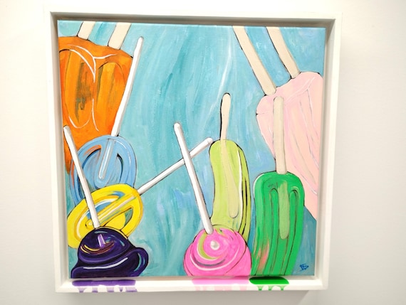 Original Acrylic Painting: Overspill 15-1/4"x15-1/4" (2025)
