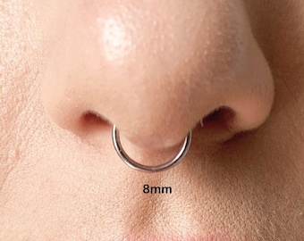 faux septum nose rings,sterling silver fake septum nose hoops,no piercing,14k gold filled septum ring,septum cuff,nickel free hypoallergenic