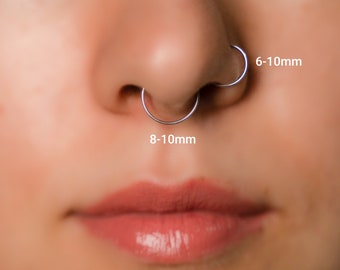 nose rings.thin nose rings.nose hoop earrings.huggie-helix hoop earrings. Thickness 23-22-20 gauge - Inner Diameter 5mm,6mm,7mm,8mm,9mm,10mm