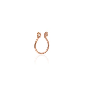 septum rings,fake septum jewelry,faux septum hoops,14k gold filled fake septum ring,septum cuff,solid silver faux septum nose,no piercing image 4