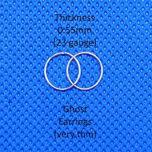 Nose Hoop. nose ring. huggie hoop. helix hoop. cartilage hoop. Thickness 0.64mm22 Gauge. Inner Diameter 5mm,6mm,7mm,8mm,9mm,10mm image 8