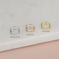 Double Hoop 14k Gold Earring, Spiral Silver Nose Ring, Wrap Cartilage hoop earring, Twisted 14k Solid Gold Hoop Earring product logo
