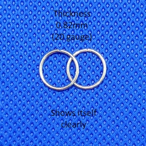 Nose Hoop. nose ring. huggie hoop. helix hoop. cartilage hoop. Thickness 0.64mm22 Gauge. Inner Diameter 5mm,6mm,7mm,8mm,9mm,10mm image 10