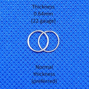 Nose Hoop. nose ring. huggie hoop. helix hoop. cartilage hoop. Thickness 0.64mm22 Gauge. Inner Diameter 5mm,6mm,7mm,8mm,9mm,10mm image 9