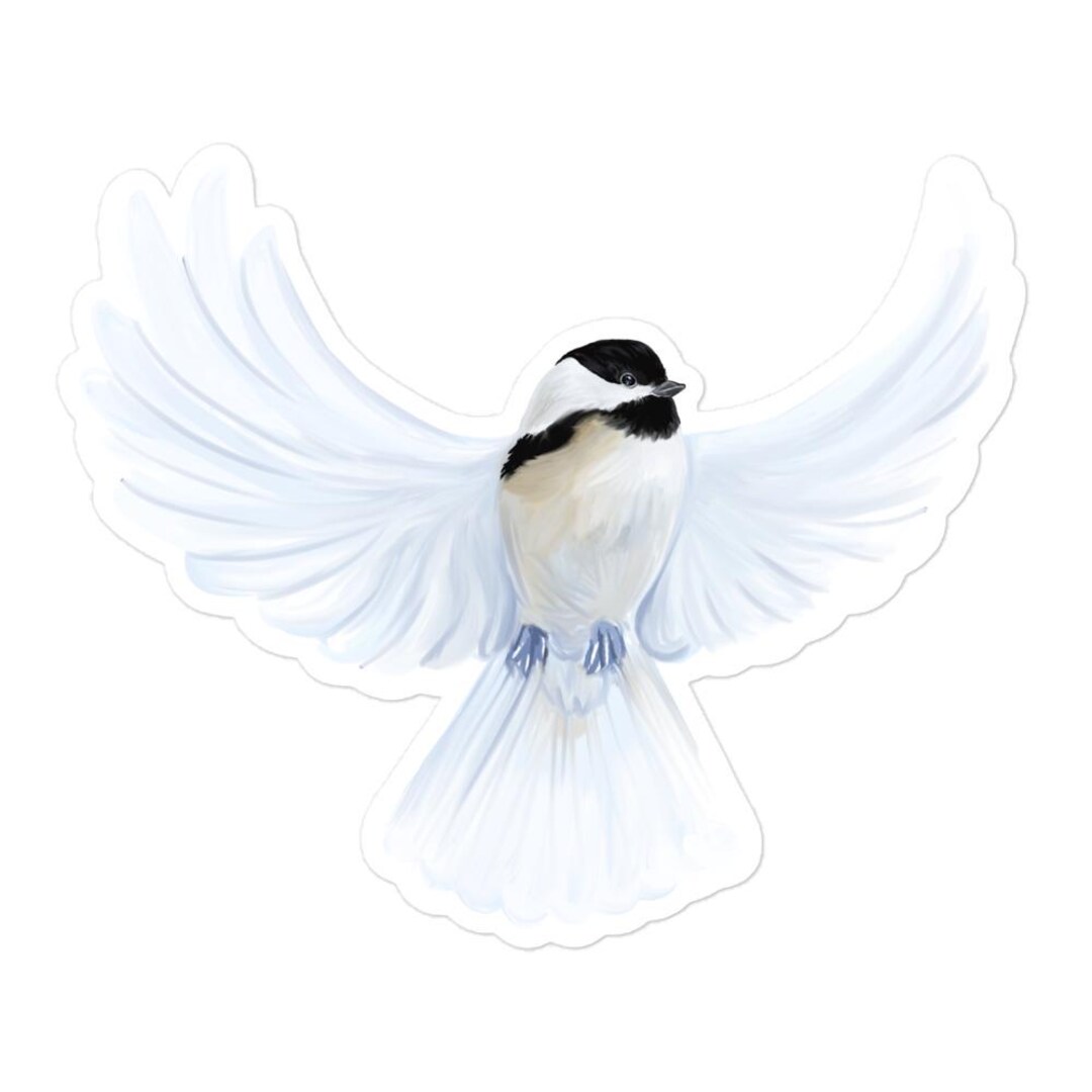 Black-capped Chickadee Sticker – Bird Lover Vinyl Sticker – Songbird ...