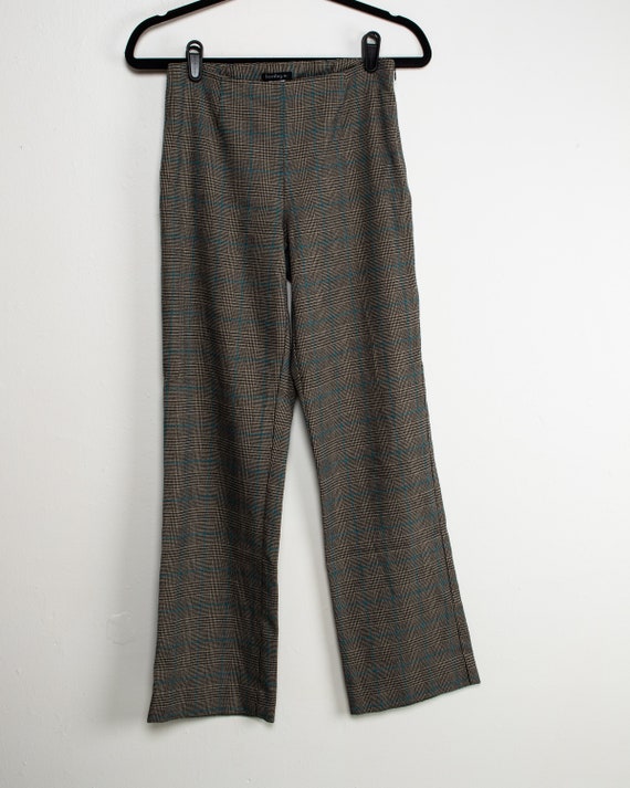 90s Plaid Flat Front Pants- by Bentley A. - image 5