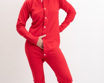 one piece long johns with back flap