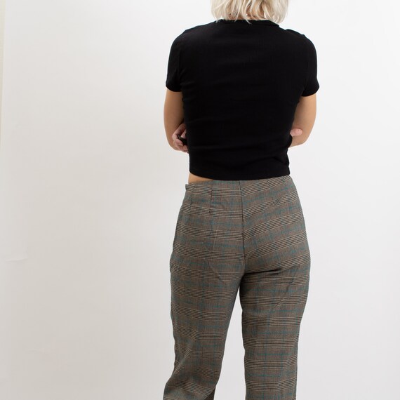 90s Plaid Flat Front Pants- by Bentley A. - image 3