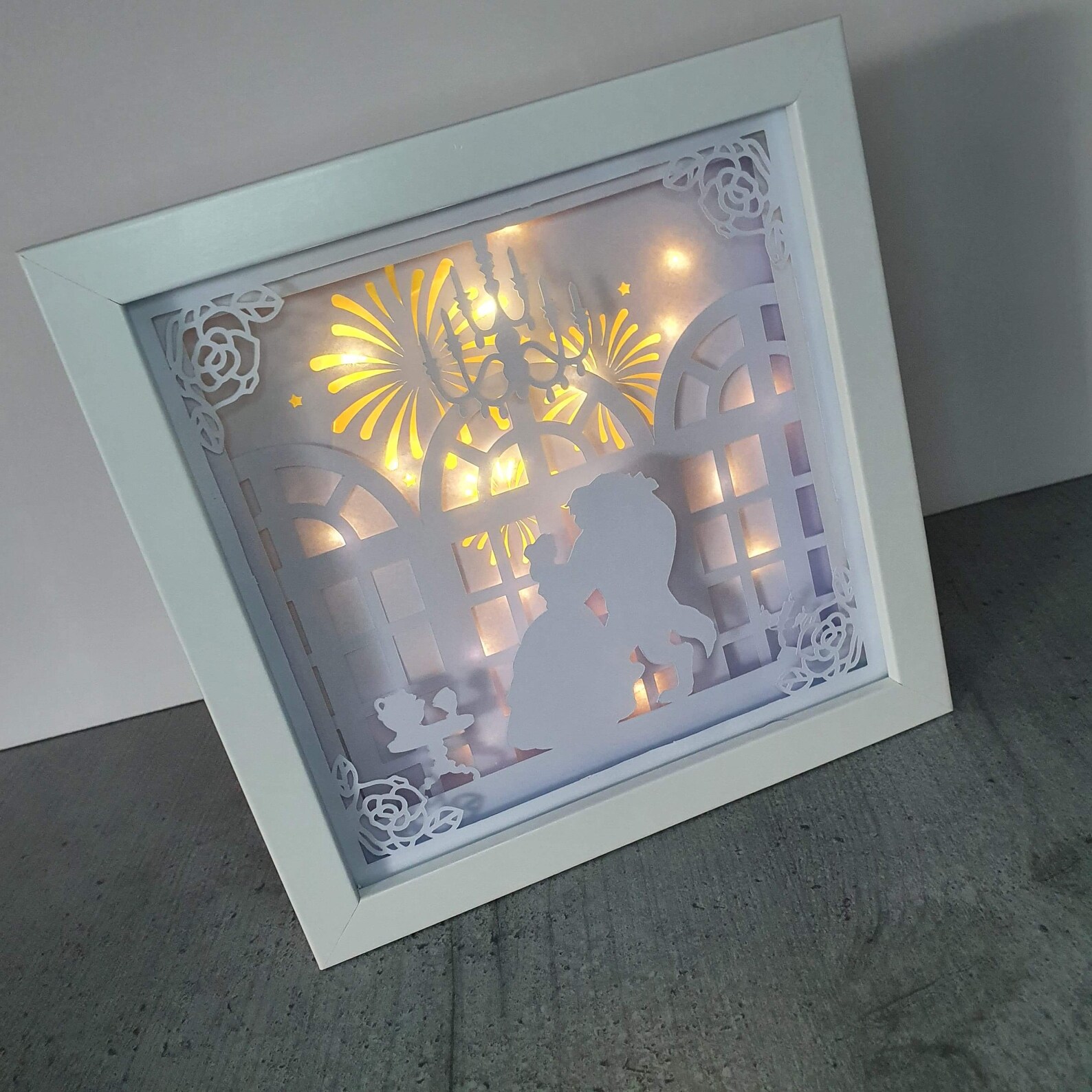 Custom Shadowbox with Lights Etsy