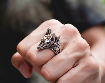 Anubis ring 925 silver Egy God who guides the dead rings Anubis the God of death rings Anubis ring 925 silver Egy God who guides the dead rings Anubis the God of death rings