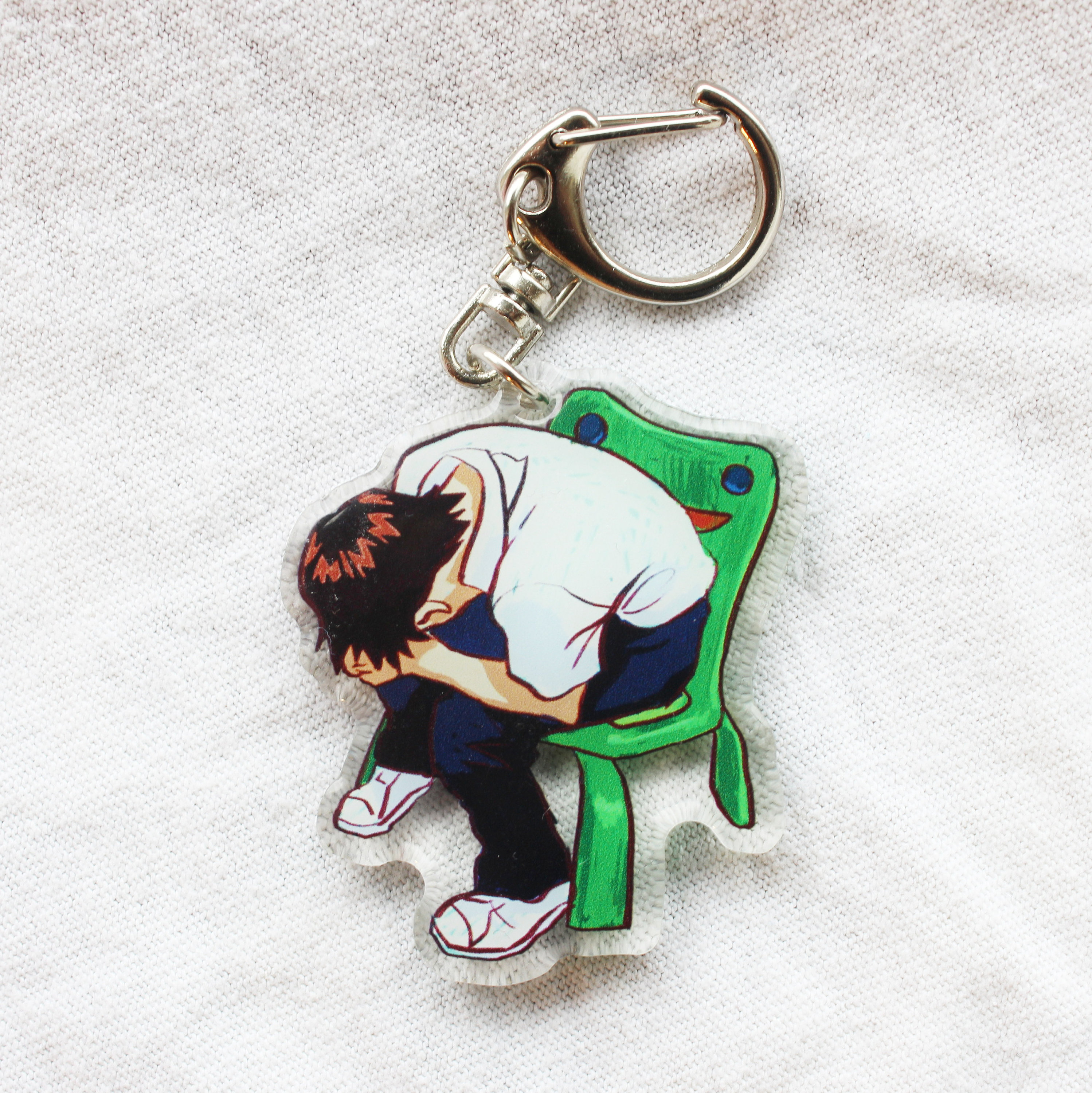 Shinji in the froggy chair