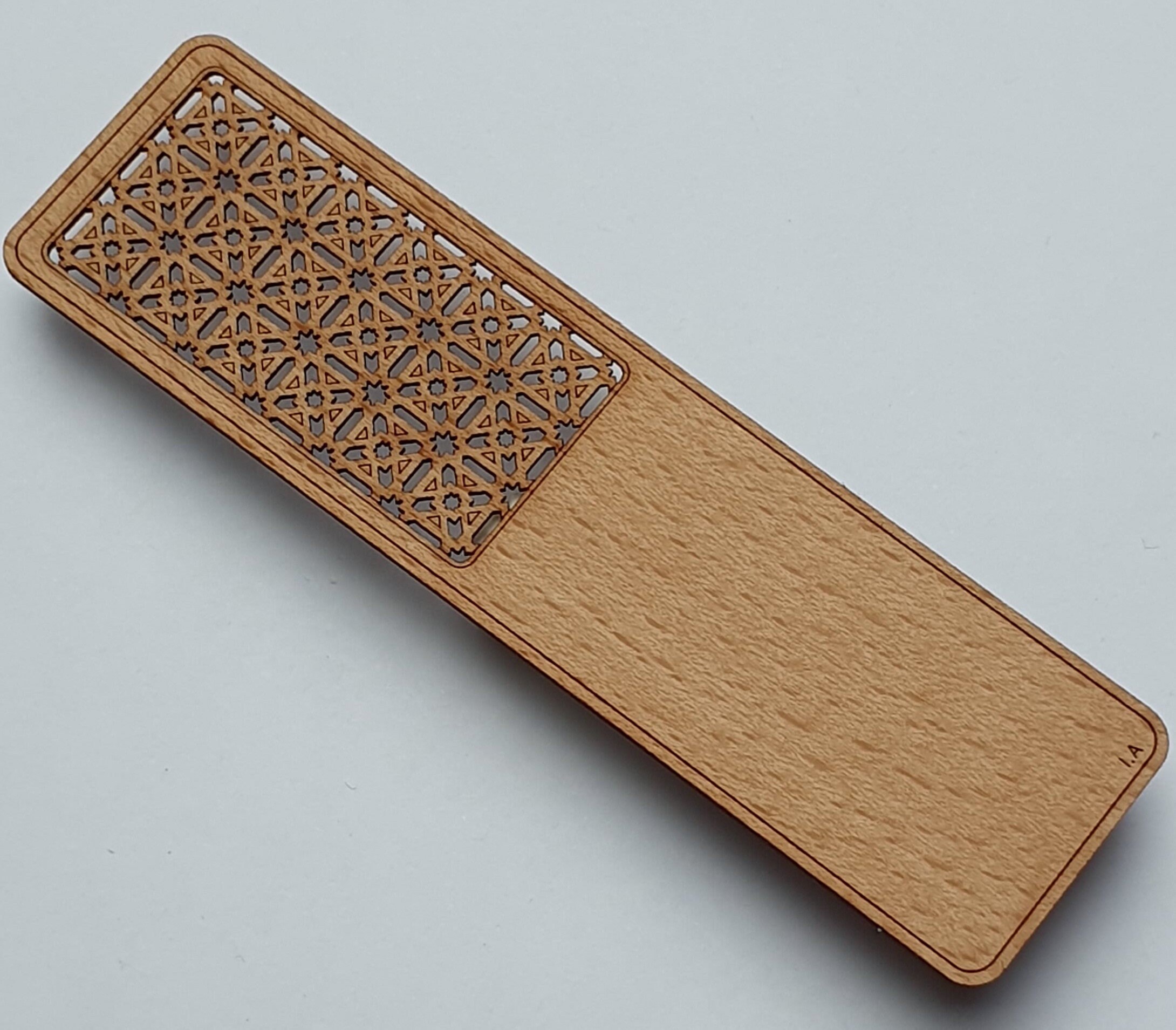 Beautiful Wooden Bookmark With a Classic Geometric Design Etsy