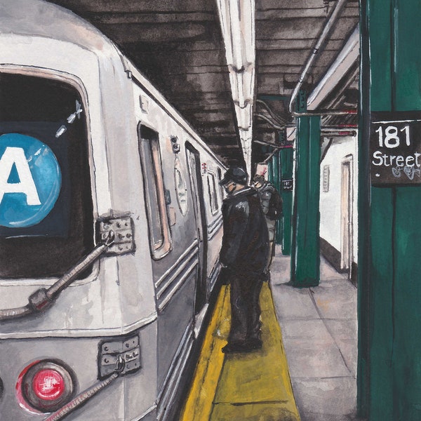 181st St A-Train Station Washington Heights NYC Subway - Giclée Print