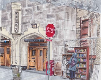 Subway Reading  - Giclée Fine Art Print