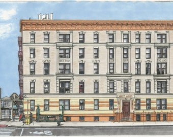 Corner of 177th & Fort Washington.  Washington Heights NYC Street Scene - Giclée Print