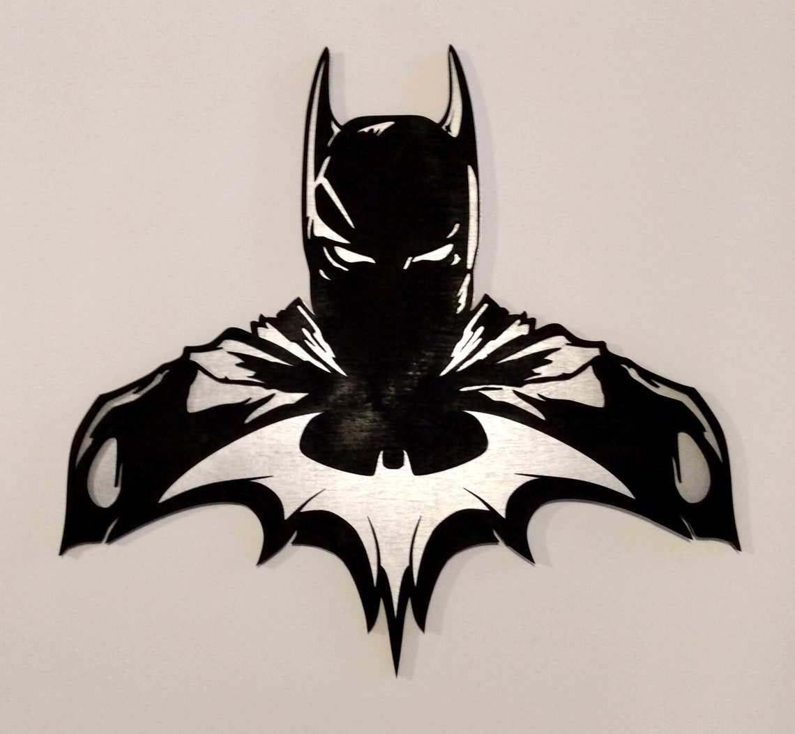 Batman laser cut wood wall art decoration Etsy