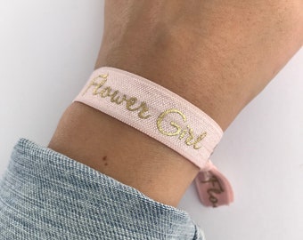 Armband für Blumenmädchen/ Hochzeit in rosa (elastisch)