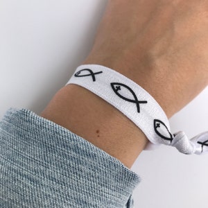 Armband met vis voor communie, vormsel, vormsel, doop