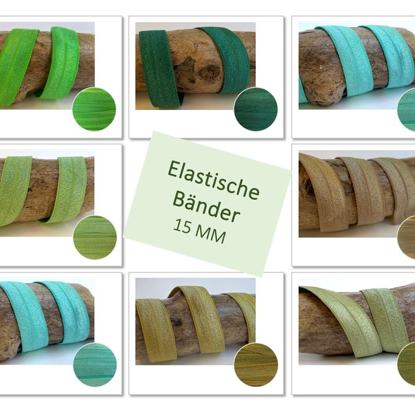 1.40 EUR/meter 2mx15mm elastic rubber band green sewing DIY plotting hairtie bracelet elastic ribbon folding rubber