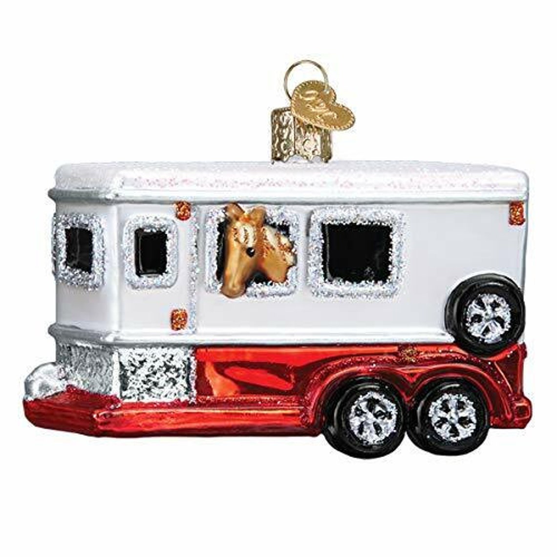 Old World Christmas Ornaments Horse Trailer Glass Blown Etsy