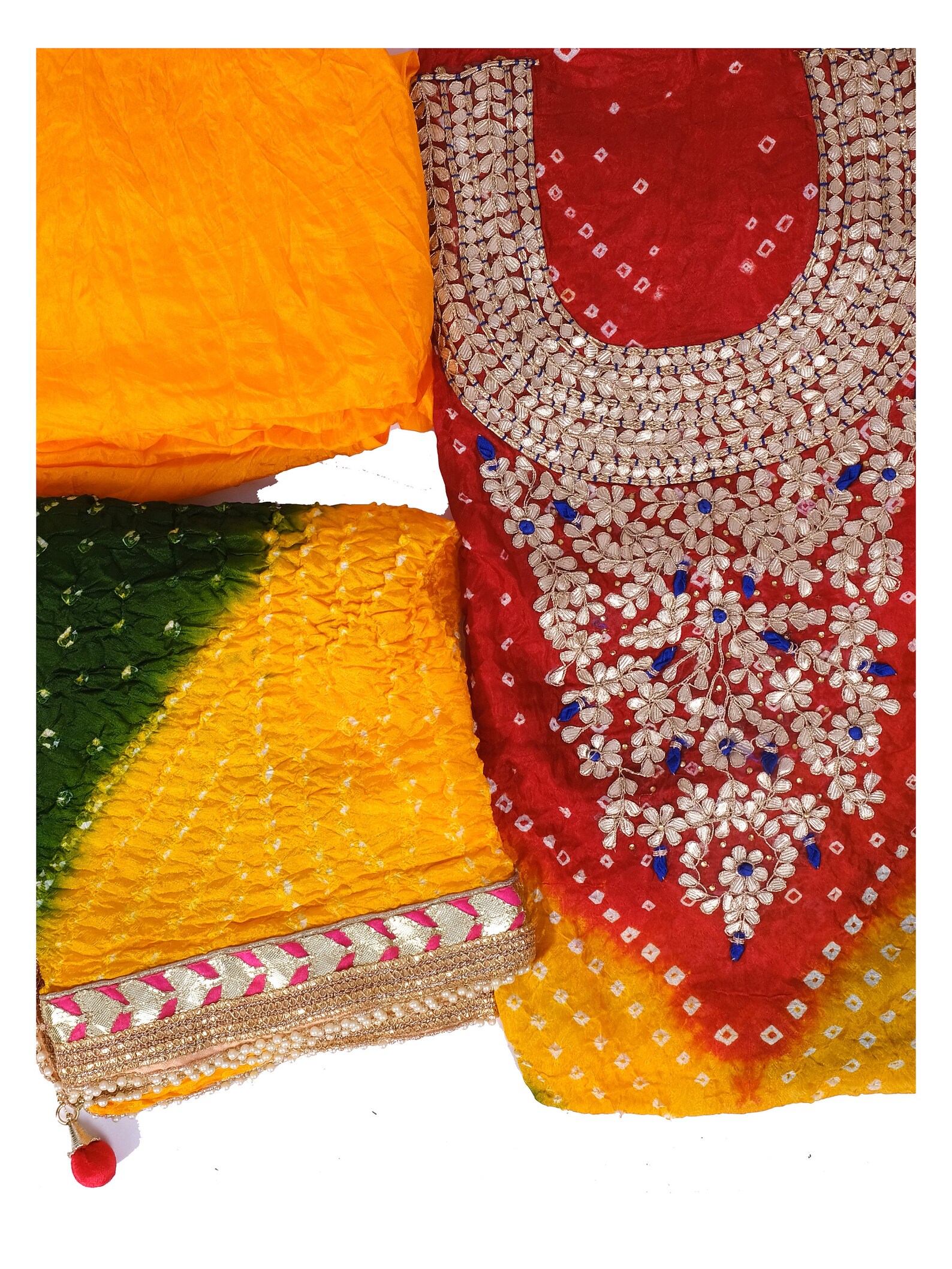 Fabric Jaipur Women Rajasthani Traditional Bhandej Unstitched Etsy