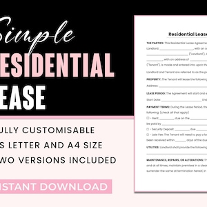 Residential lease agreement