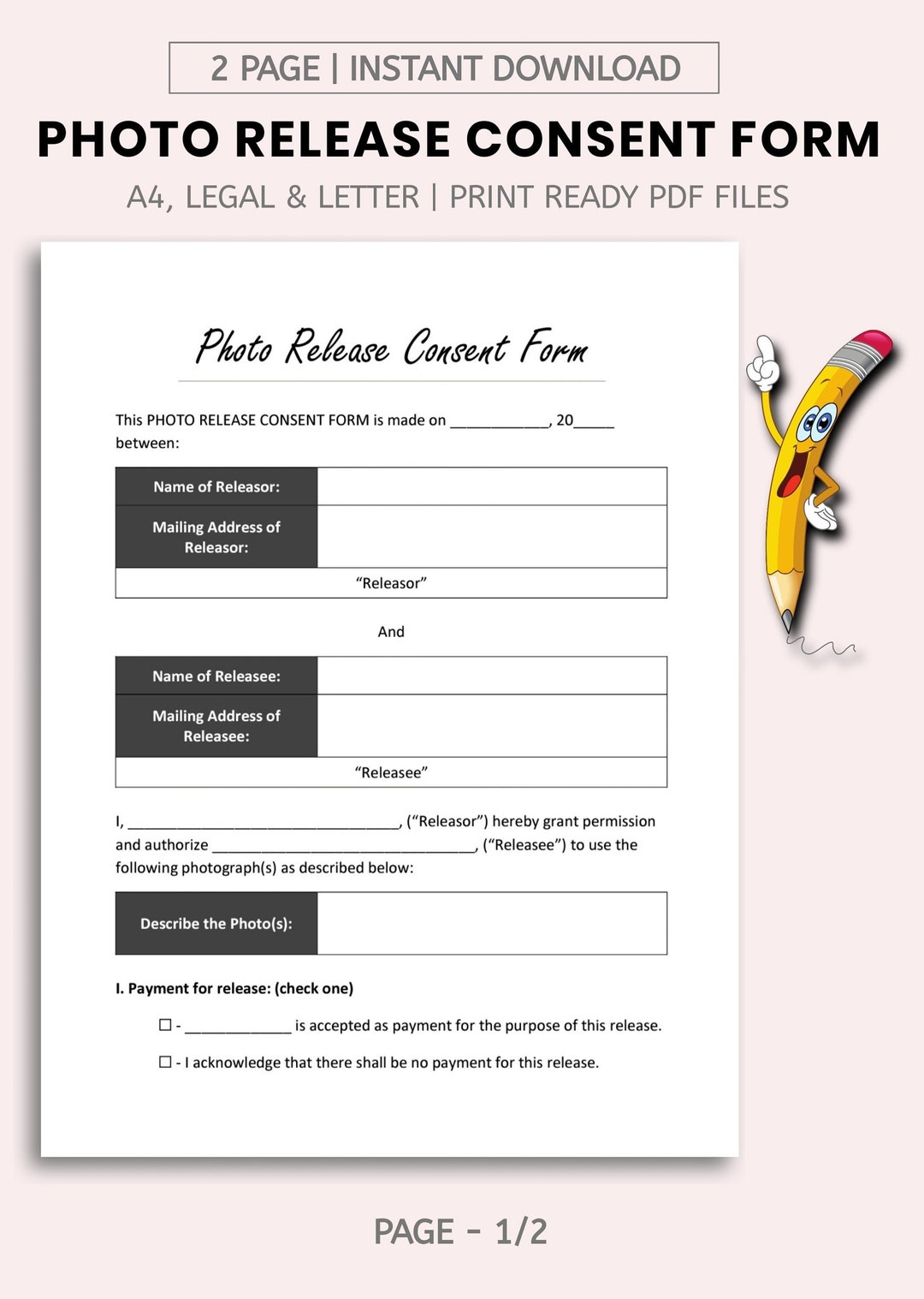 Photo Release Form Image Release Consent Form Social Media Etsy photo-release-form-image-release-consent-form-social-media-etsy