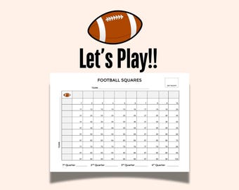 Football Lines Printable, 10 Lines Football Pool, Football Party Games ...