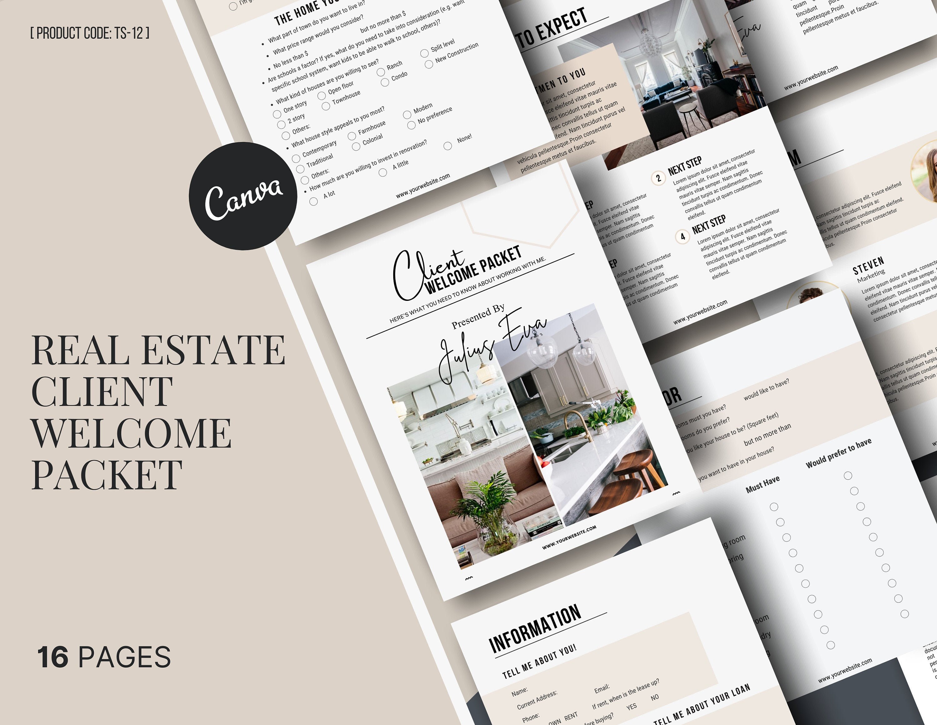 Real Estate Client Packet Home Buyer Guide Buyer Etsy