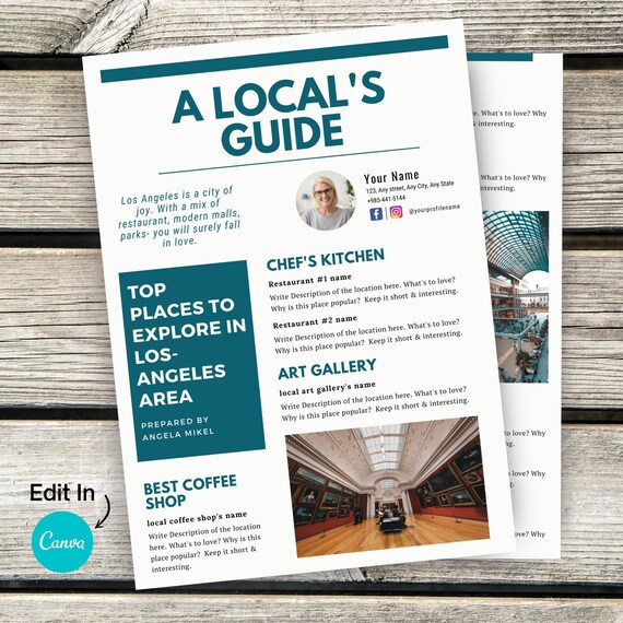 Real Estate Local Guide Template guide Real estate Etsy