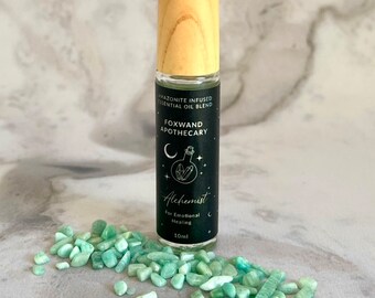 Emotional Healing Essential Oil Perfume Blend | Alchemist & Amazonite Infused Perfume - Ritual Aromatherapy