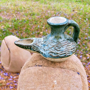 Candil (oil lamp) handmade from stoneware ceramic. For lighting or decoration!!!