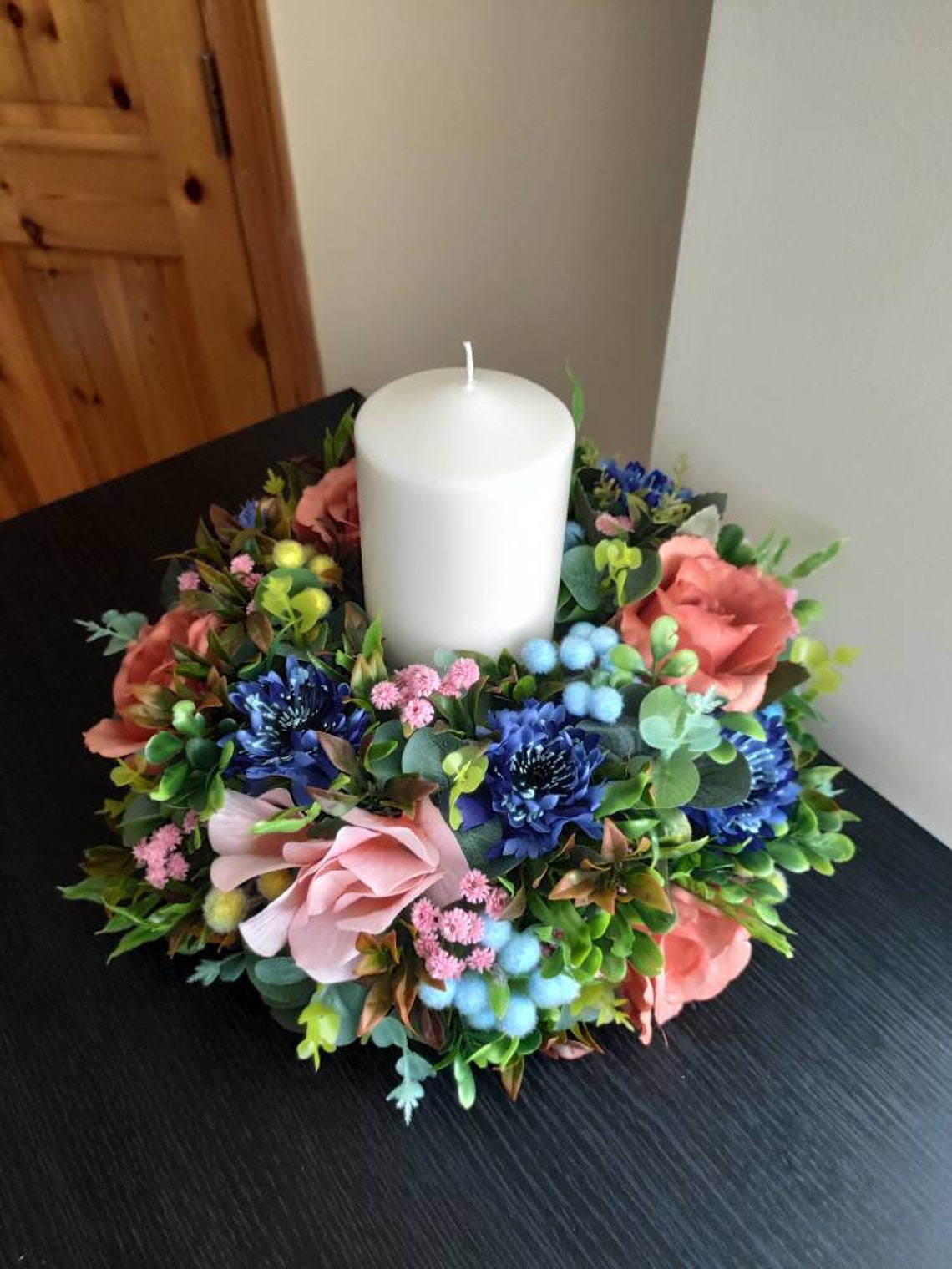 Flower arrangement table centerpiece artificial flowers Etsy