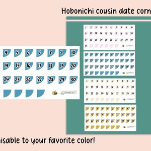 Números de esquina para tu primo hobonichi u otros planificadores