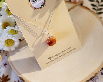 Pumpkin gemstone necklaces