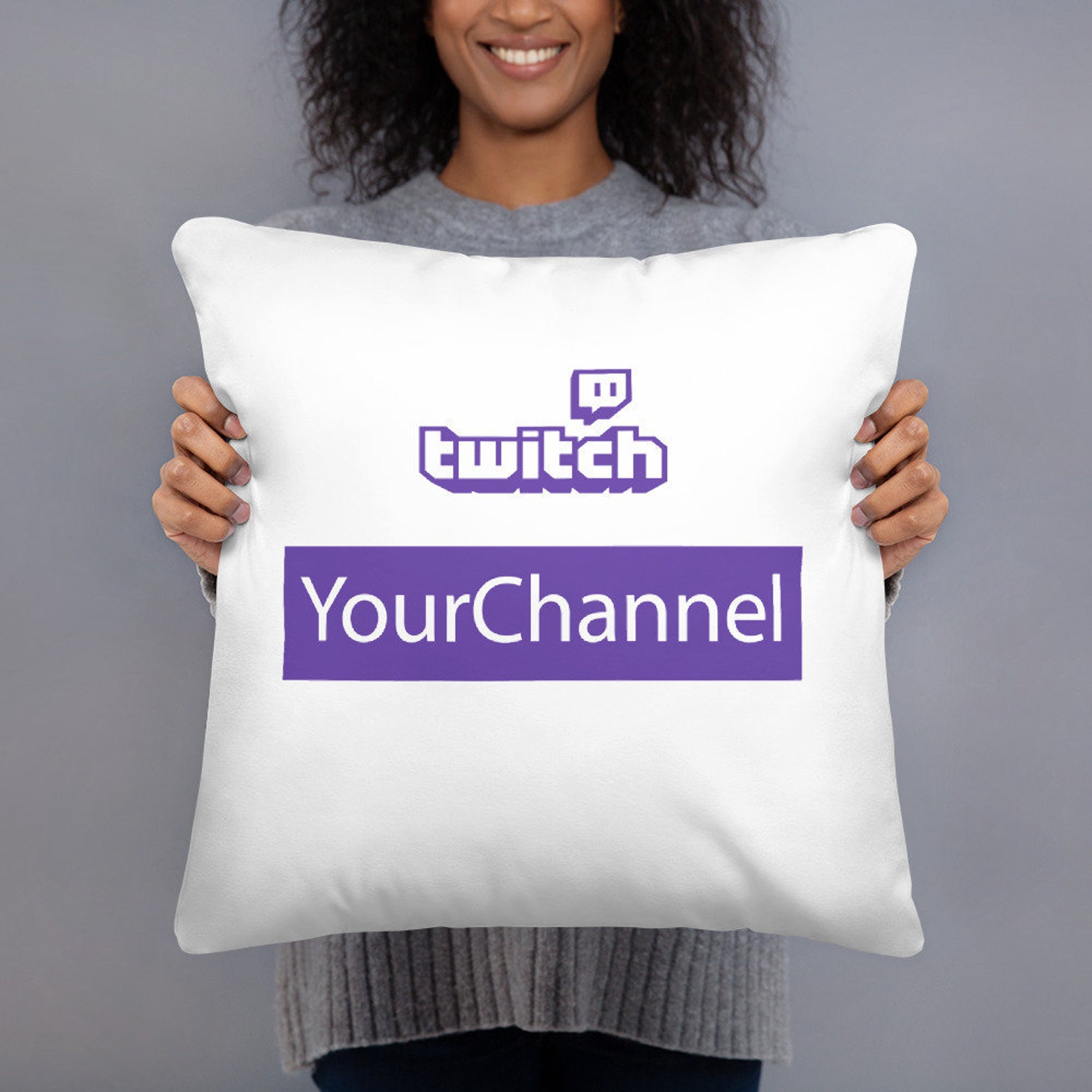 Twitch Channel Custom Personalized Basic Pillow Gift for Etsy