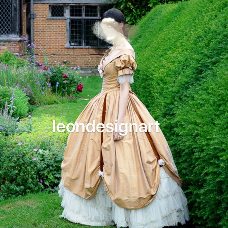 Vestido de novia de color jengibre victoriano vintage | Etsy