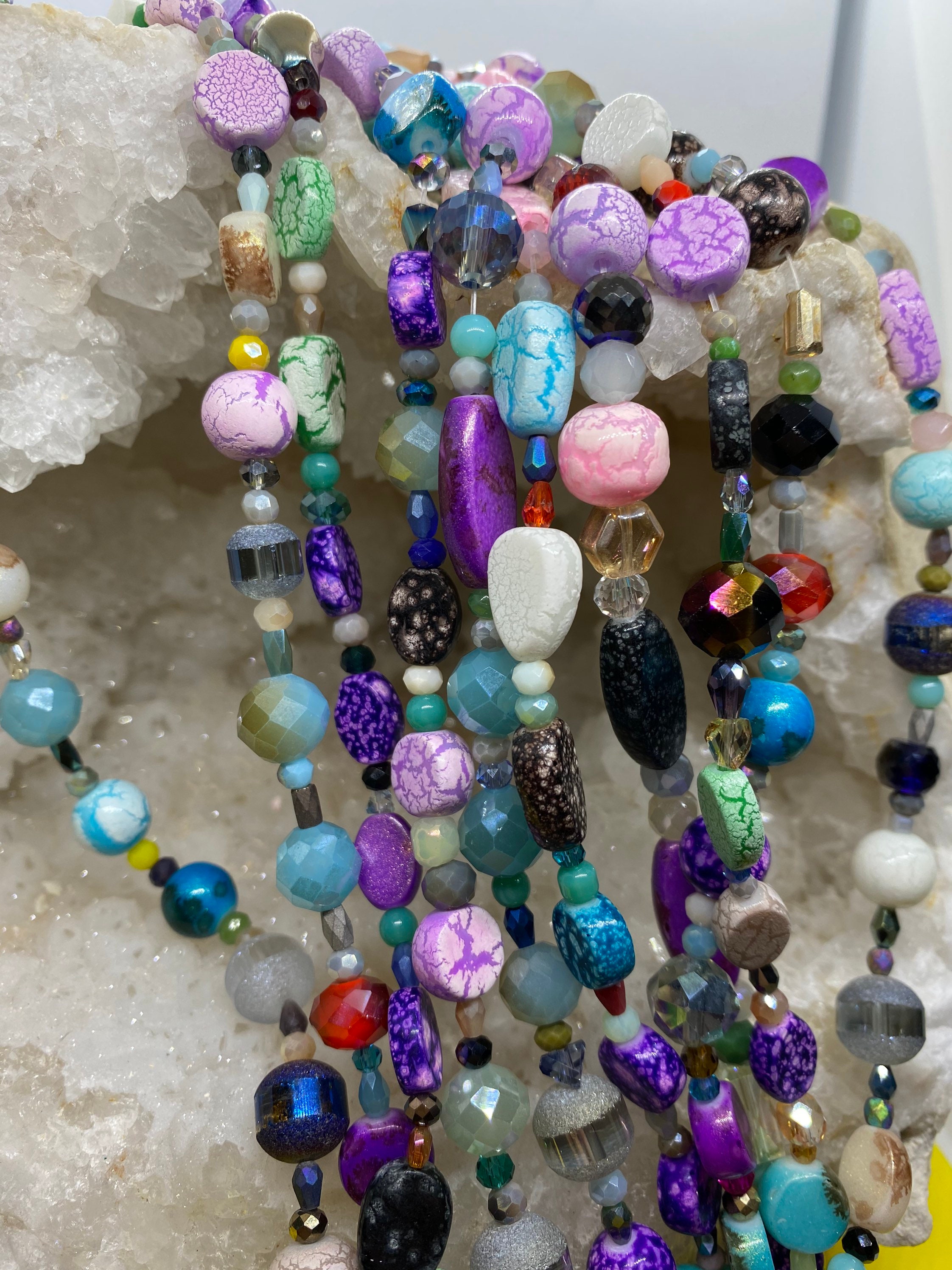 Mixed Glass Beads Boho Beads Etsy