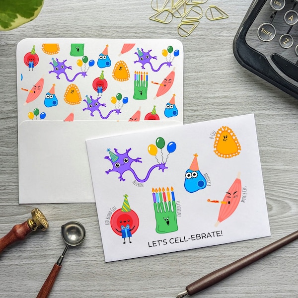 Biology Teacher Birthday Card Etsy