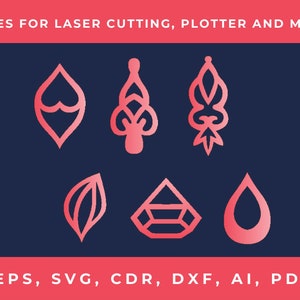 Download Digital Download Laser Cut Earrings Pattern Almost Free Svg Etsy
