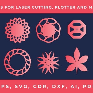 Digital download laser cut brooches / barrettes pattern • Almost free svg files for cricut •Design elements for template• eps,cdr,dxf,ai,pdf
