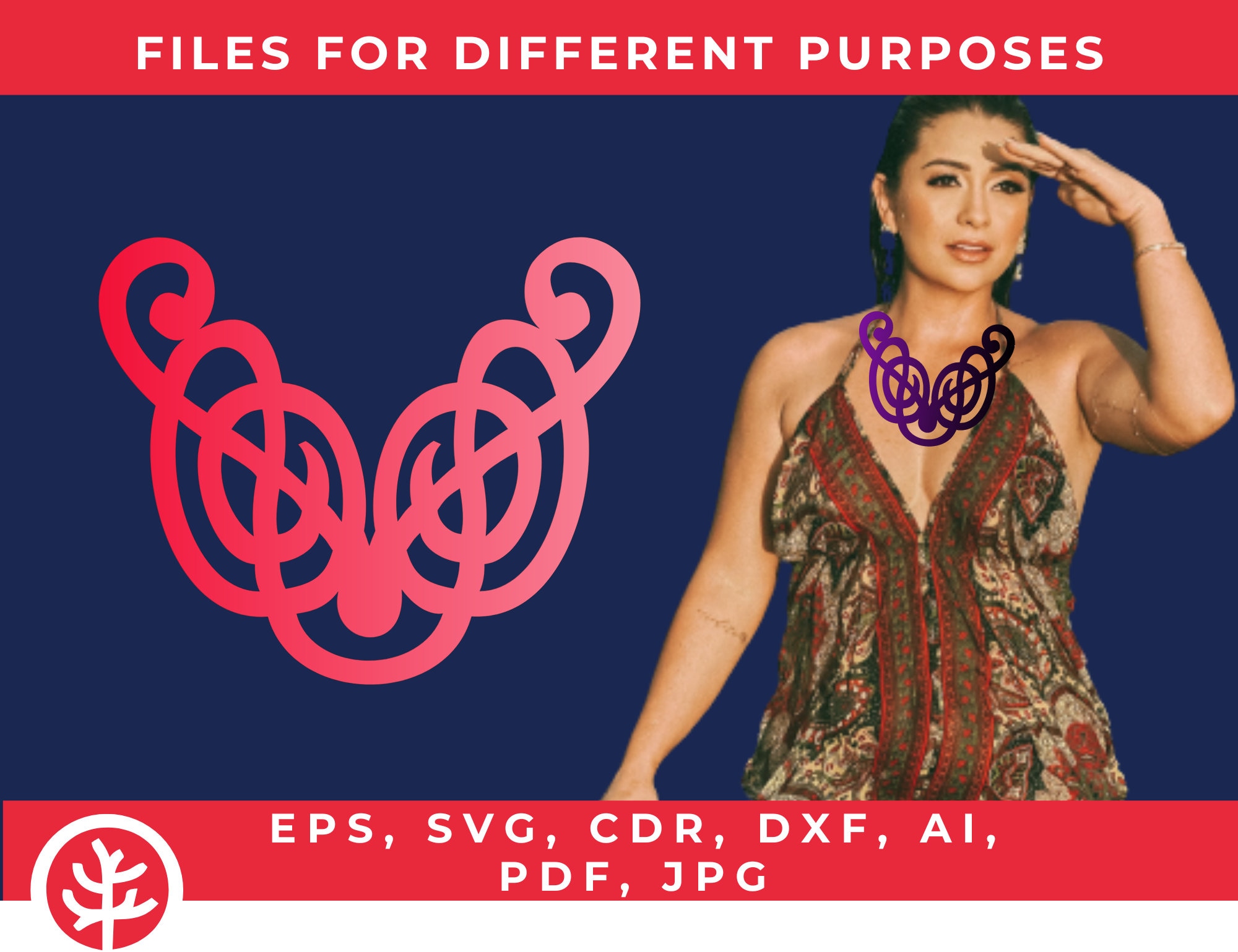 Necklace Template Digital Download Laser Cut Pattern Etsy