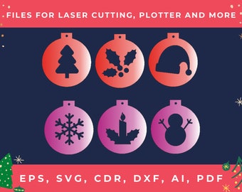 Paquete de descarga digital patrón de juguetes del árbol de Navidad• Archivos svg casi gratuitos para cricut• Elementos de diseño• eps, cdr, dxf, ai, pdf, svg