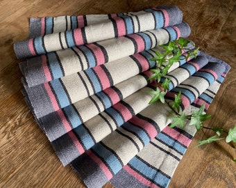 Vintage Swedish Linen Table Runner: Long Handwoven Scandinavian Decor