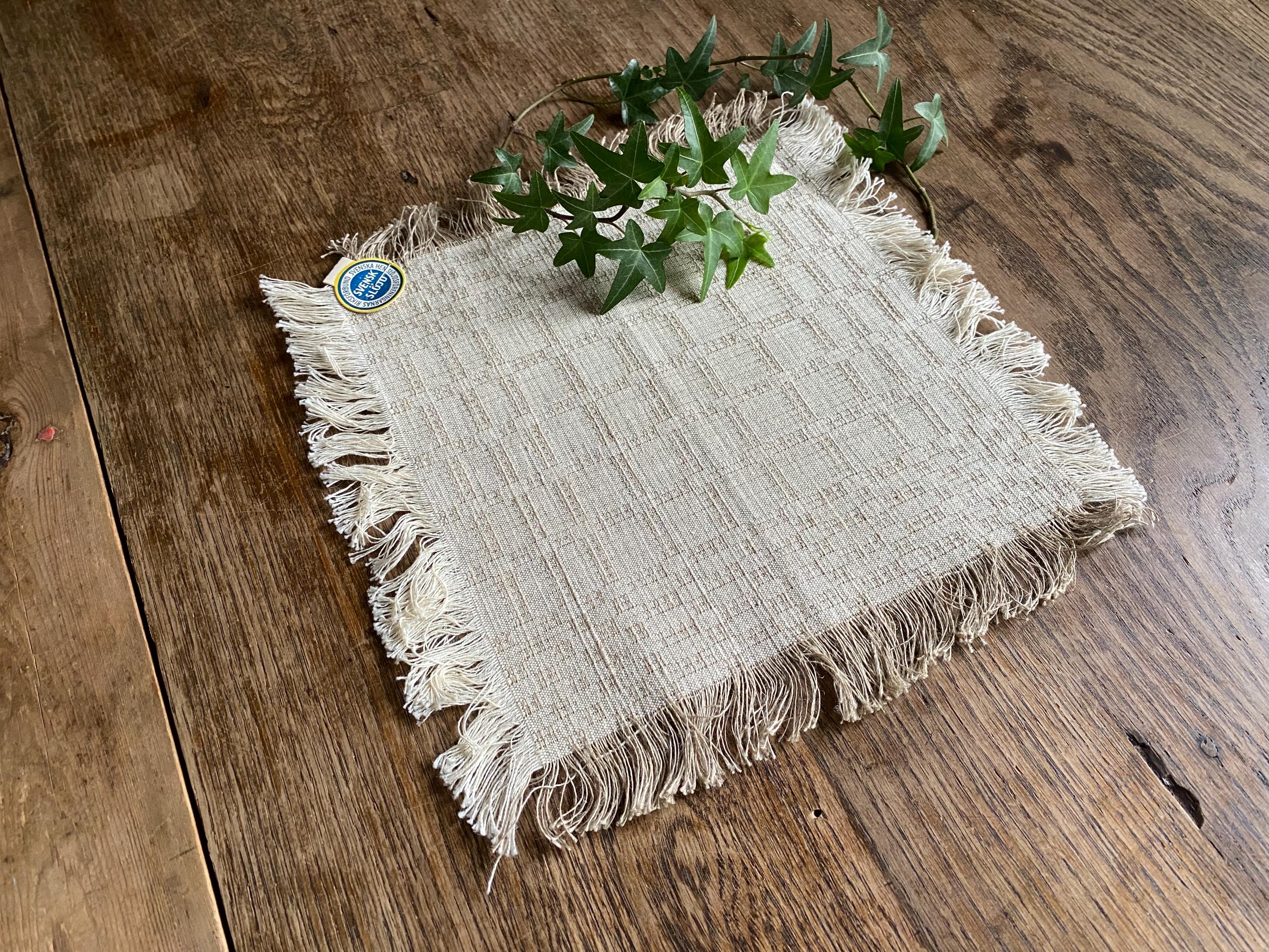 専用★Sweden＊Hand woven linen cloth＊・* A Delicate Little Hand Woven Table Topper - Never Used