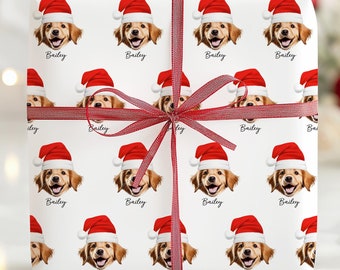 Personalized Pet Photo Wrapping Paper: Custom Dog, Cat Gift Wrap