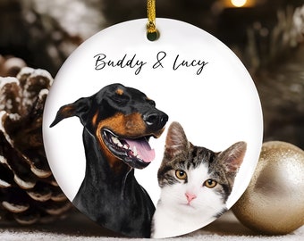 Personalized Pet Photo Ornament: Custom Dog Memorial Christmas Keepsake