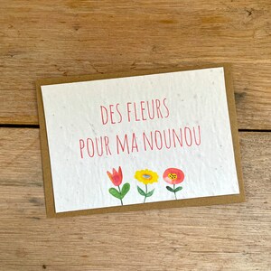 Karte zum Pflanzen. Danke, Kindermädchen. Kindermädchen-Geschenk. Lieblings-Nanny